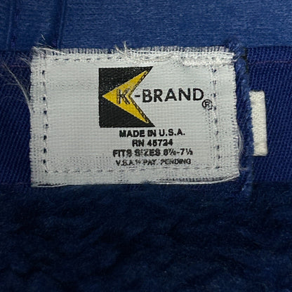 Vintage 80s LTFMP Dual EPP Hat Baseball Cap Ear Flap K Brand USA Snapback Blue