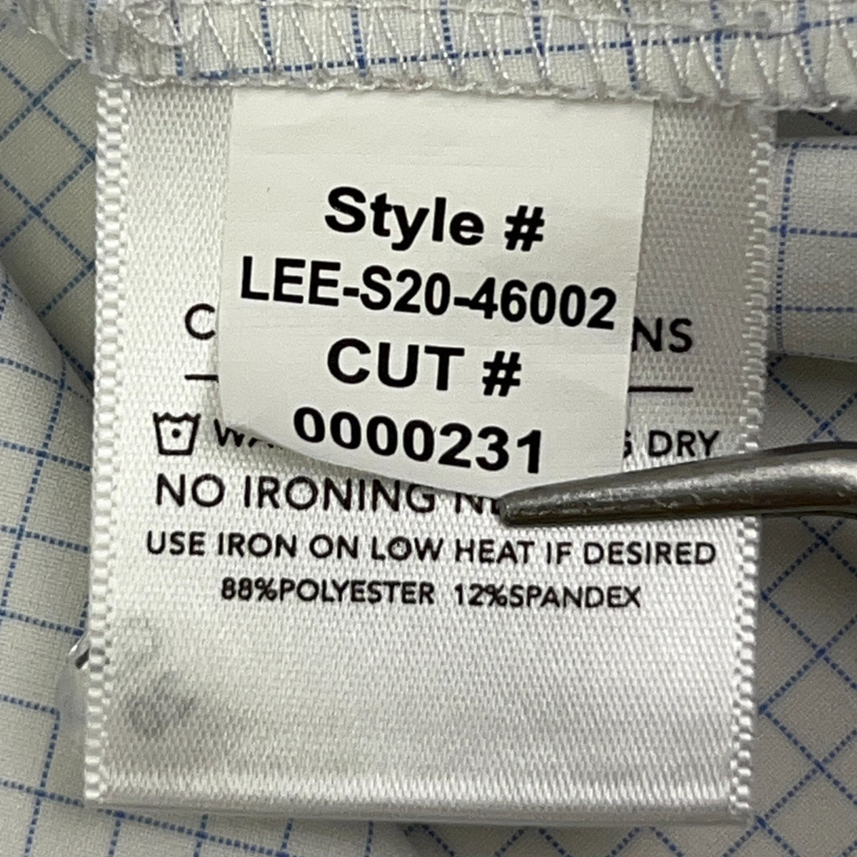 Mizzen+Main Leeward Dress Shirt M Medium Trim Fit White Blue Check Performance