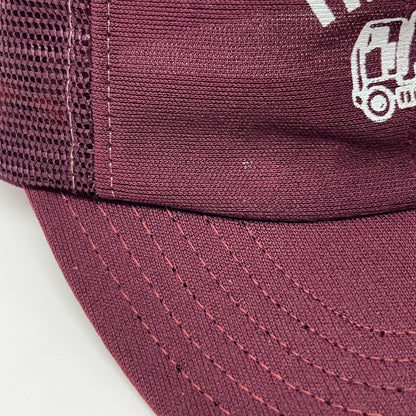 Vintage 80s Punkie Stevenson Trucking Co Trucker Hat Baseball Cap Snapback Red