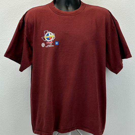 Vintage GM Diversity T Shirt Mens XL X-Large Red Arlington Texas Truck Assembly - Neon Vintage