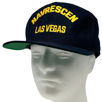 Vintage NAVRESCEN Baseball Hat Cap Las Vegas Naval Reserve Center Blue New Era