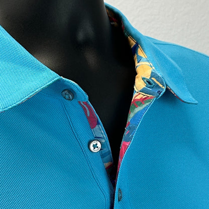 Tommy Bahama Five O'Clock IslandZone Polo Shirt Short Sleeve Blue Mens 2XL XXL