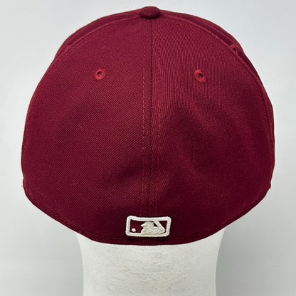 Los Angeles LA Dodgers Baseball Hat Cap Fitted 7 5/8 New Era 59Fifty Maroon Red