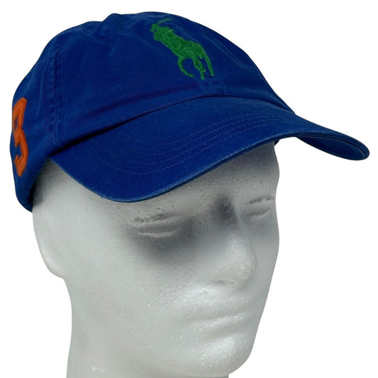 Vintage Polo Ralph Lauren Dad Hat Baseball Cap Big Pony MCMLXVII Strapback Blue