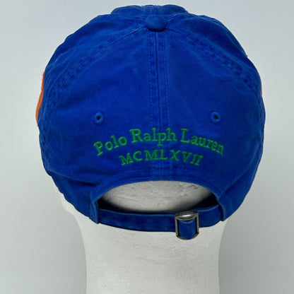 Vintage Polo Ralph Lauren Dad Hat Baseball Cap Big Pony MCMLXVII Strapback Blue