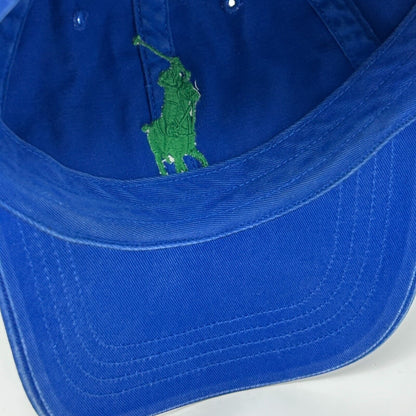 Vintage Polo Ralph Lauren Dad Hat Baseball Cap Big Pony MCMLXVII Strapback Blue