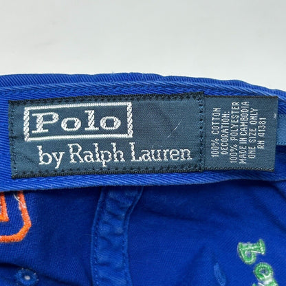 Vintage Polo Ralph Lauren Dad Hat Baseball Cap Big Pony MCMLXVII Strapback Blue