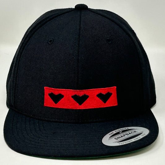 Absolut Elyx Wild At Heart Hat Baseball Cap Vodka Black Red Wool Blend Snapback