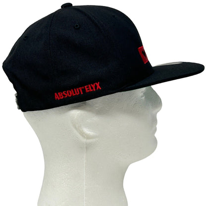 Absolut Elyx Wild At Heart Baseball Hat Cap Vodka Black Red Wool Blend Snapback