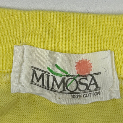 Vintage 90s Philippines T Shirt Filipino Hand Painted Waterfall Yellow M Medium