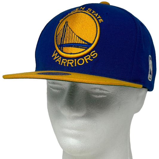 Golden State Warriors Hat Blue Yellow NBA Mitchell & Ness Snapback Baseball Cap