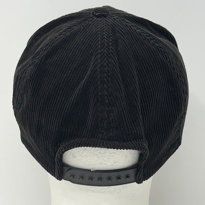 Vintage Hillcrest Invitational Black Corduroy Rope Snapback Baseball Hat Cap