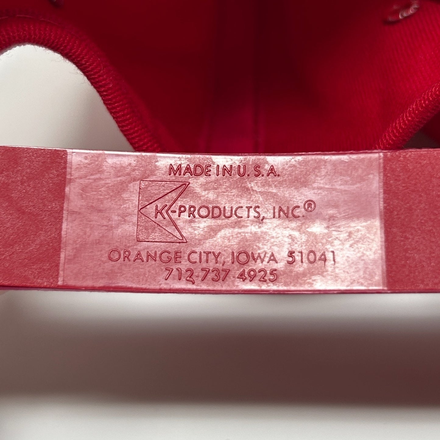 Vintage 80s NBC Sports Hat Baseball Cap K-Products Made In USA Snapback Red