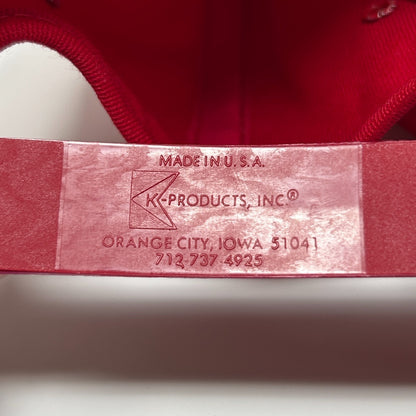 Vintage 80s NBC Sports Hat Baseball Cap K-Products Made In USA Snapback Red