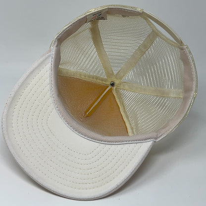 Vintage 80s Bass Cat 1990 Invitational Trucker Hat Baseball Cap Snapback White
