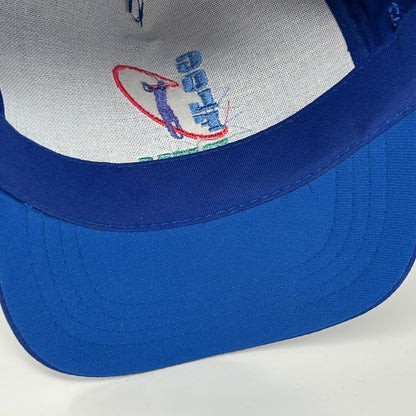 Vintage 80s Golf BUM Equipment Hat Baseball Cap Golfer Golfing Snapback Blue