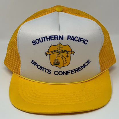 San Diego Navy Naval Base Snapback Trucker Hat Vintage 80s Mesh Baseball Cap