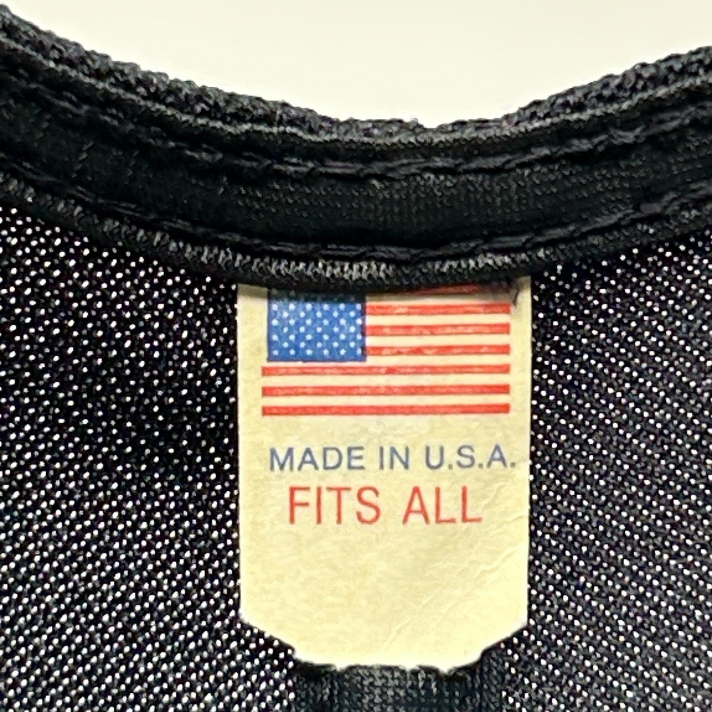 Vintage 80s Solid Blank Hat Baseball Cap Navy Blue Snapback 6 Panel Made In USA