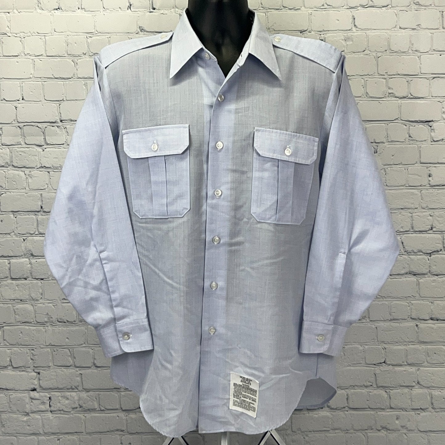 Propper USAF Air Force Shirt 16‑32 AF Blue Polyester Wool Uniform Long Sleeve