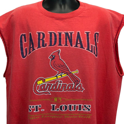 Camiseta vintage St Louis Cardinals XXL MLB Baseball 90s Camiseta sin mangas para hombre roja