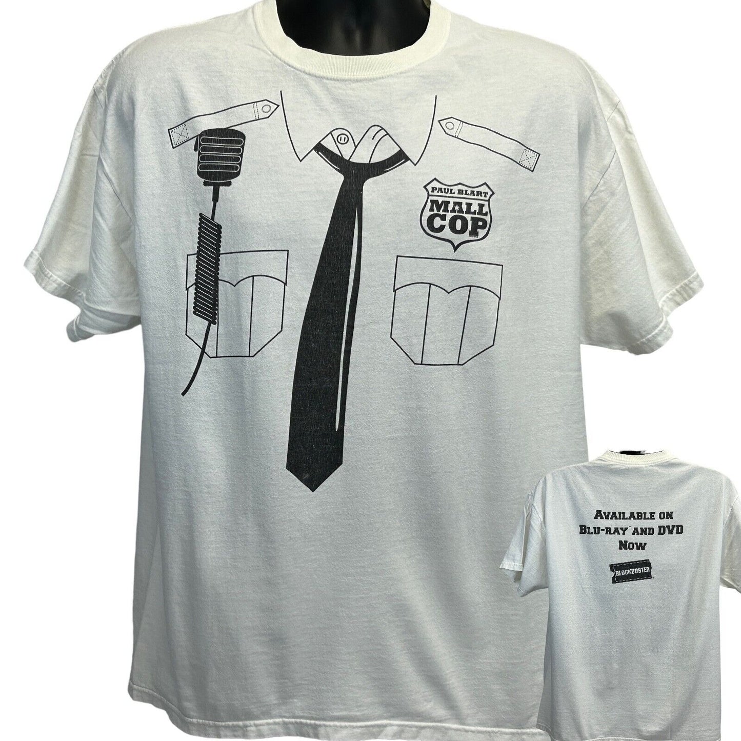 Camiseta de Paul Blart Mall Cop Blockbuster Video, camiseta de película extra grande, camiseta blanca para hombre