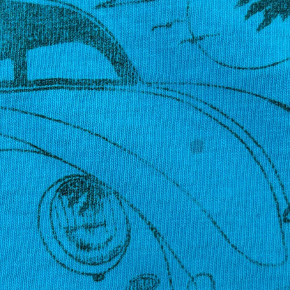 Vintage Volkswagen Beetle Car Custom T Shirt Mens Large VW Bug Azusa USA Blue