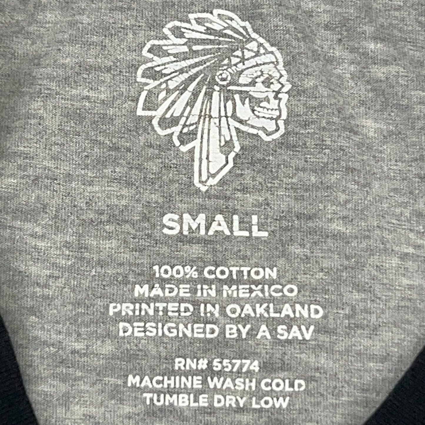 SAVS Native American Indian Raglan T Shirt S Small Gray 3/4 Sleeve Baseball Tee