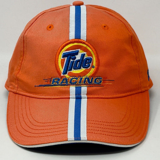 Vintage Y2Ks Tide Racing NASCAR Hat Cap Orange Strapback Downey Auto 6 Panel - Neon Vintage