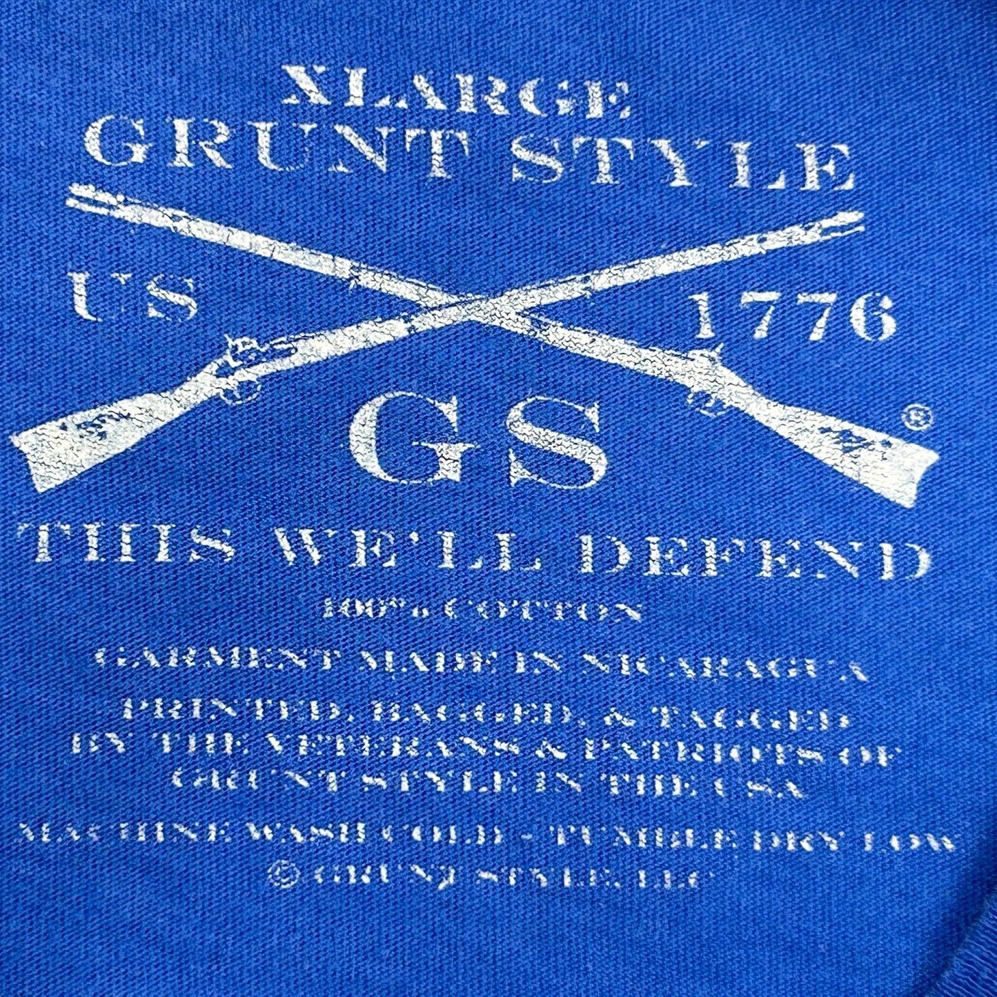 Grunt Style George Washington Capitol Building T Shirt XL X-Large Tee Mens Blue