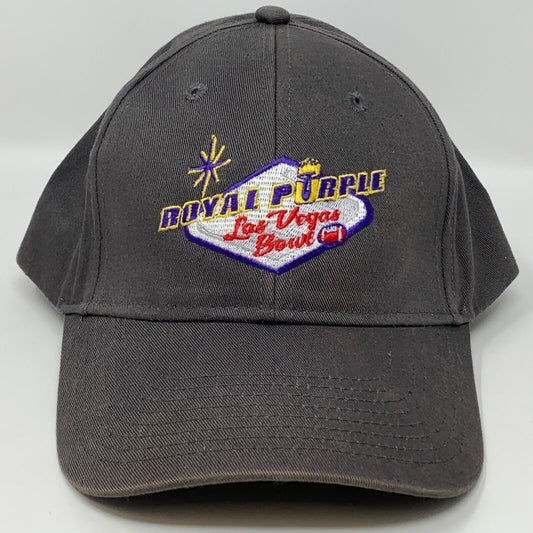 Las Vegas Bowl Hat Cap Gray NCAA College Football Royal Purple 6 Panel Strapback - Neon Vintage