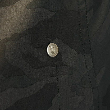 Vuori Outdoor Trainer Shell Hooded Jacket Black Camo Army Military Family Medium