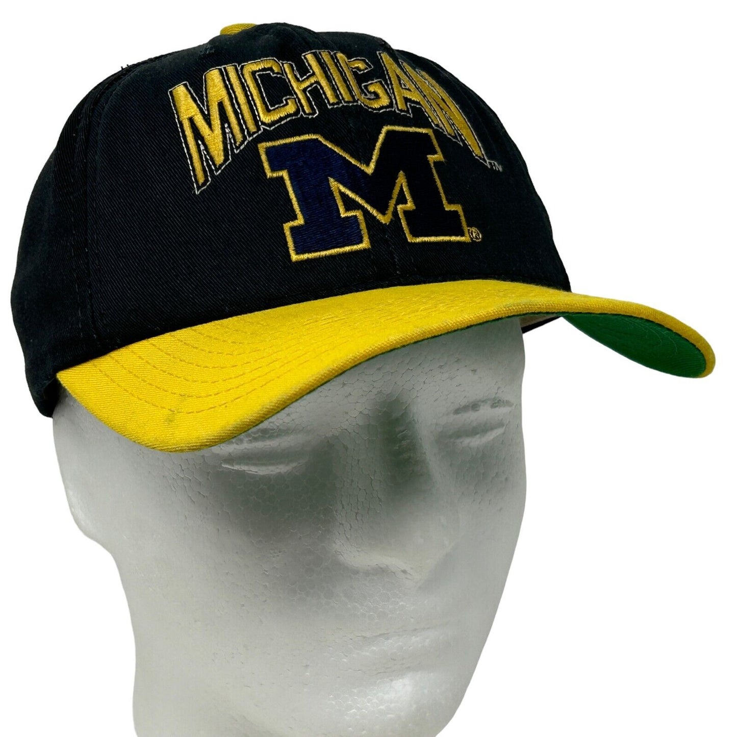 Gorra de béisbol vintage de los Michigan Wolverines de los años 90, azul, de la Universidad NCAA