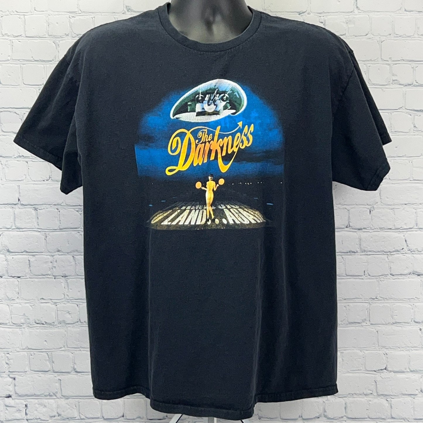 The Darkness Permission To Land Again Tour T Shirt XL X-Large Black Concert Tee