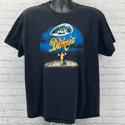 The Darkness Permission To Land Again Tour T Shirt XL X-Large Black Concert Tee