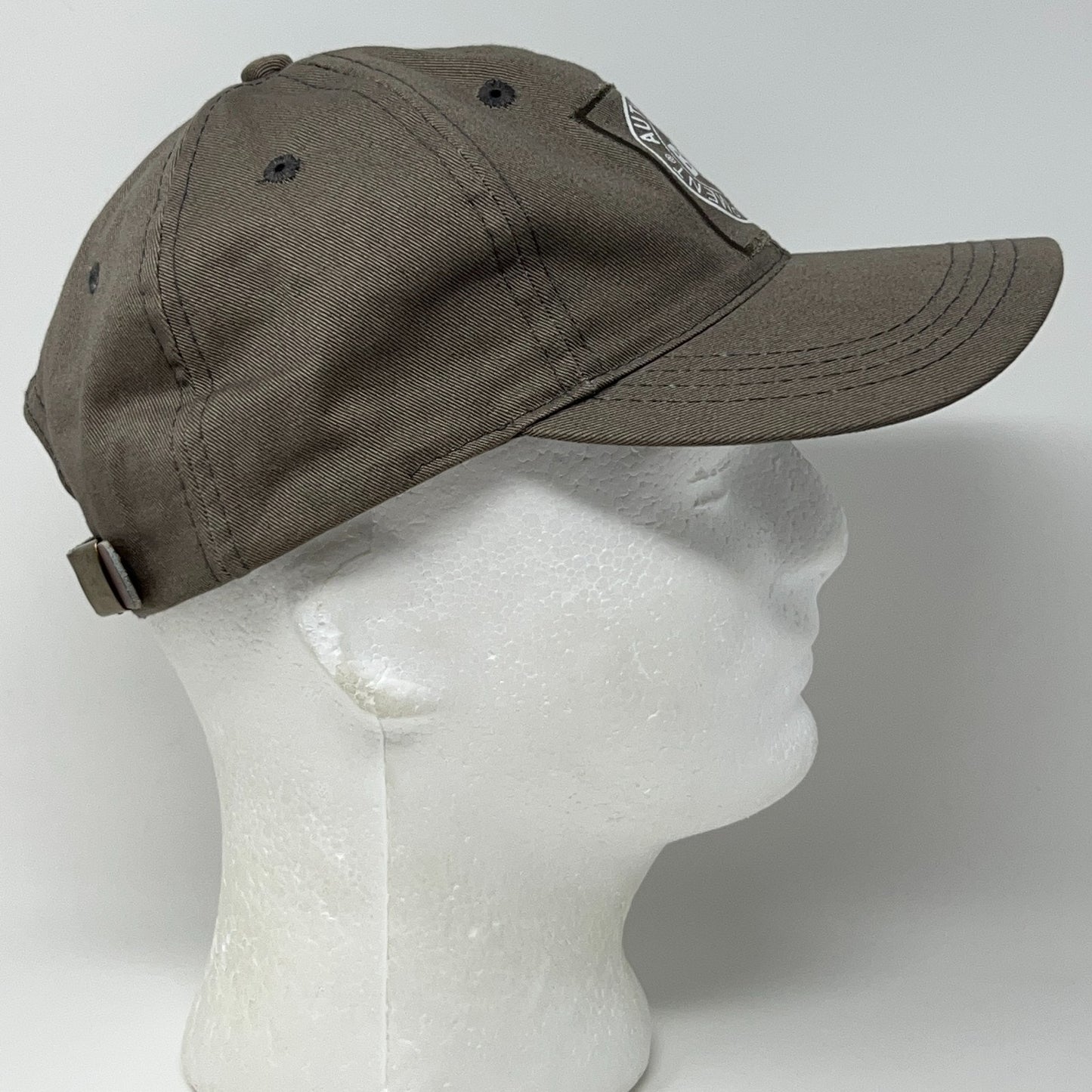 Vintage 90s B.U.M. Equipment Dad Hat Baseball Cap BUM Leather Strapback Gray