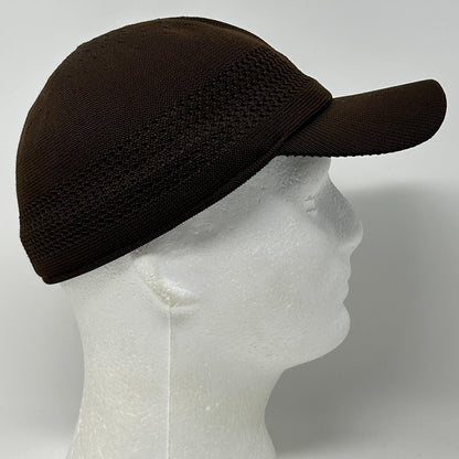 Kangol Tropic Ventair Spacecap Hat Baseball Cap Brown Flex Fitted Mens M Medium
