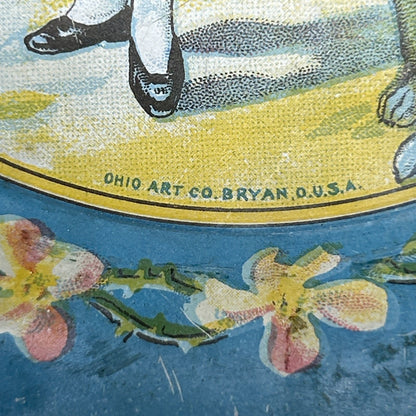 Vintage Ohio Art 1920s Tin Litho Little Red Riding Hood Child's Tea Set 3 Pieces