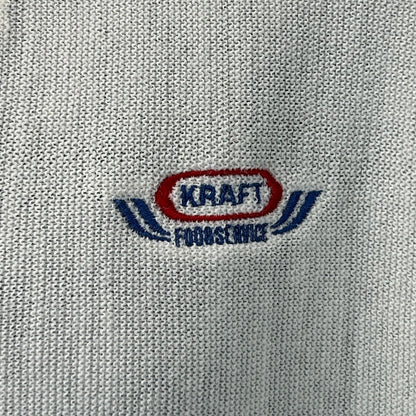 Vintage 70s 80s Kraft Foodservice Cardigan Sweater Food Service White L Large