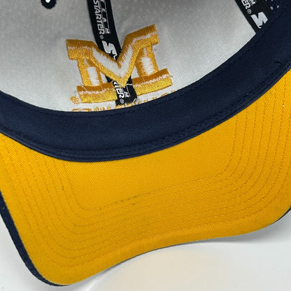Michigan Wolverines Hat Cap University Starter Strapback Blue Jersey Mesh NCAA