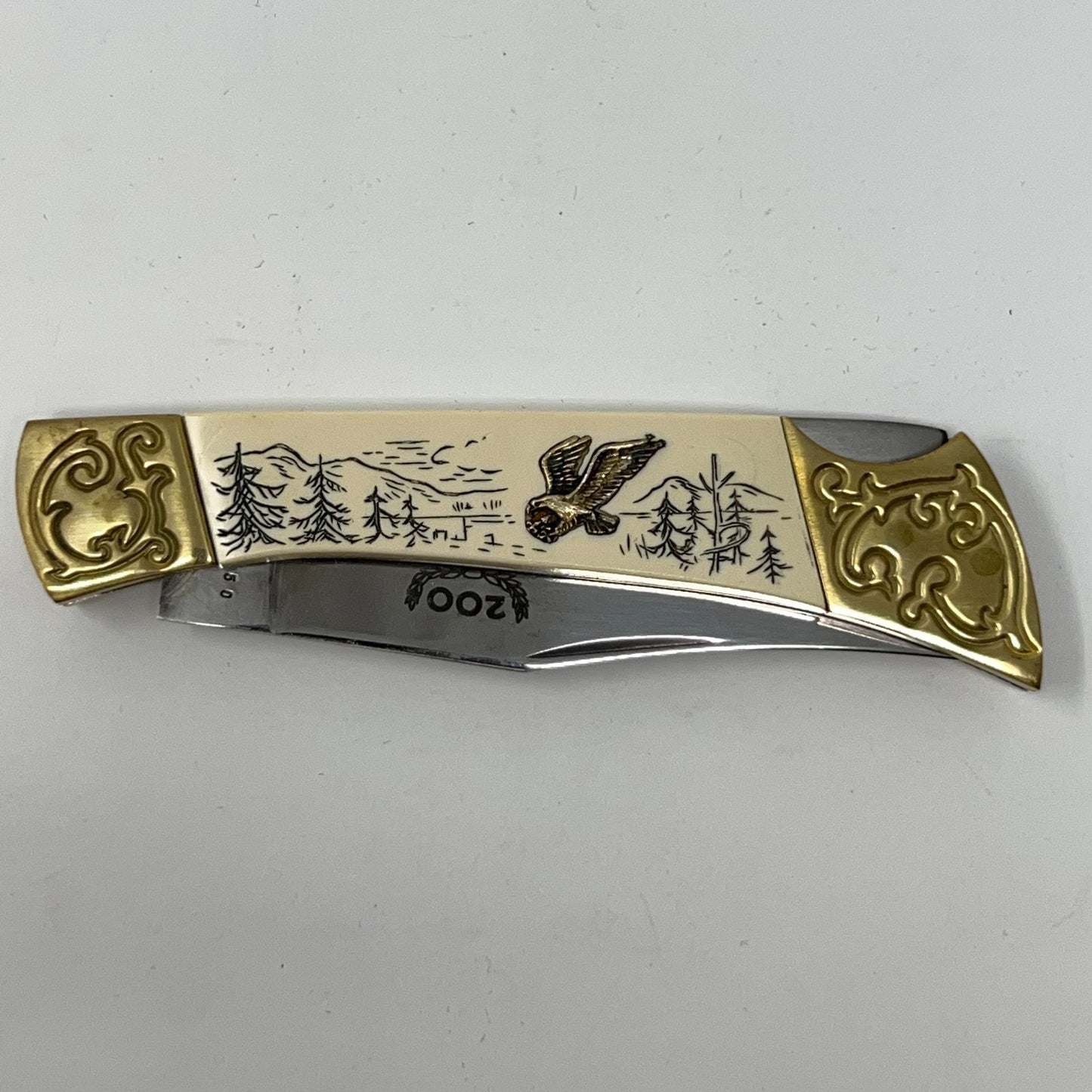 Vintage Bald Eagle Pocket Folding Knife American International Mint Japan