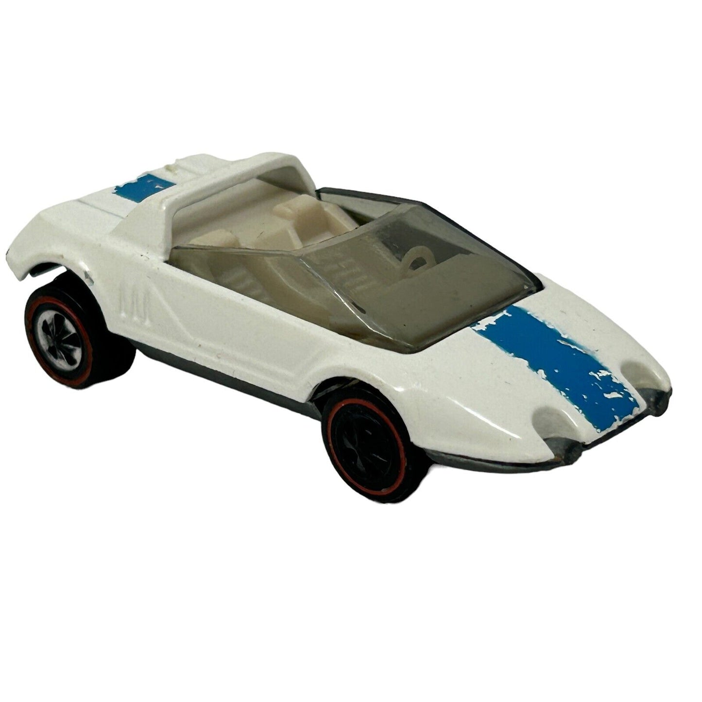 Coche de juguete Hot Wheels Jack Rabbit Special Redline fundido a presión con interior blanco, estilo vintage, años 70