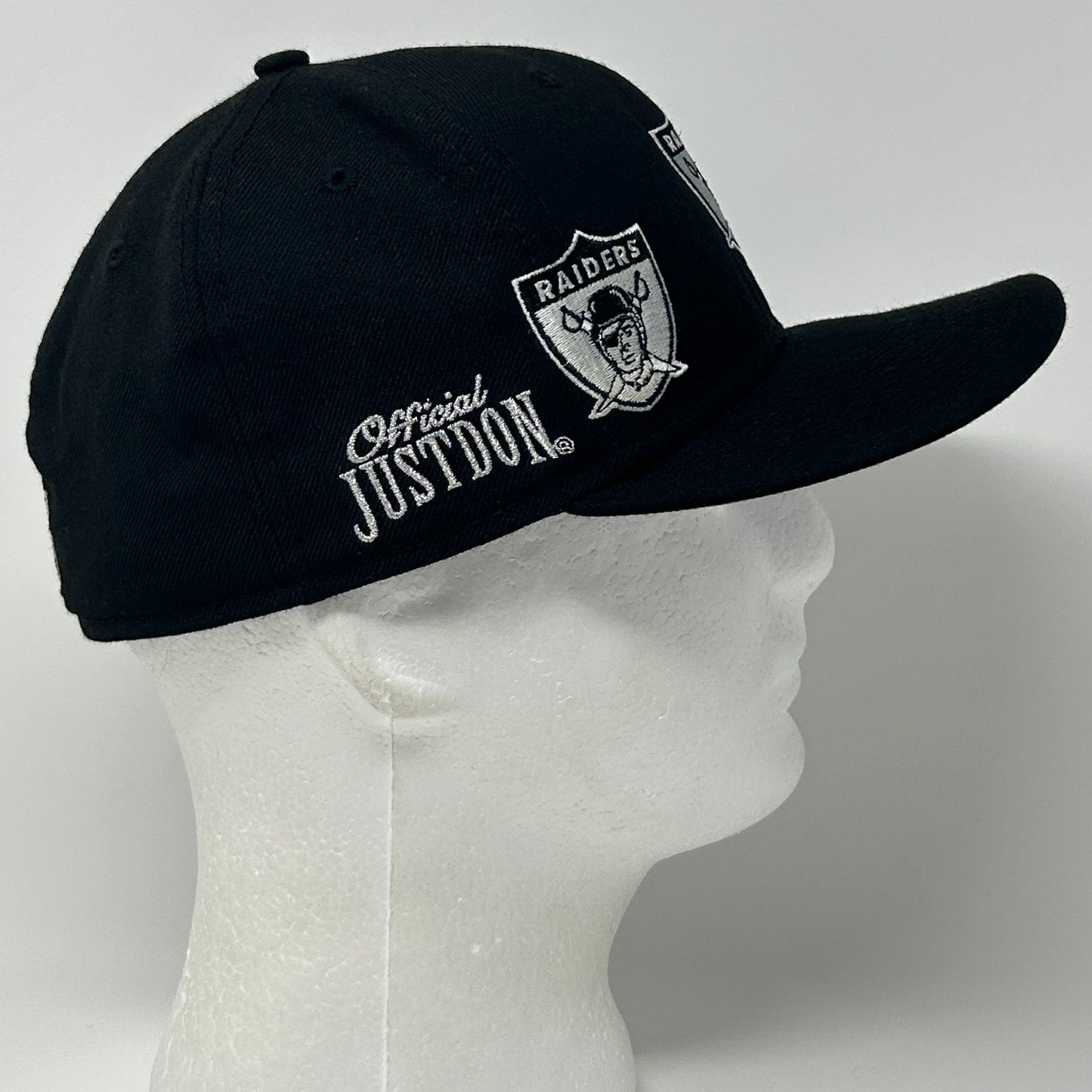 Las Vegas Raiders Hat Baseball Cap New Era x Just Don NFL Black Fitted 7 1/8