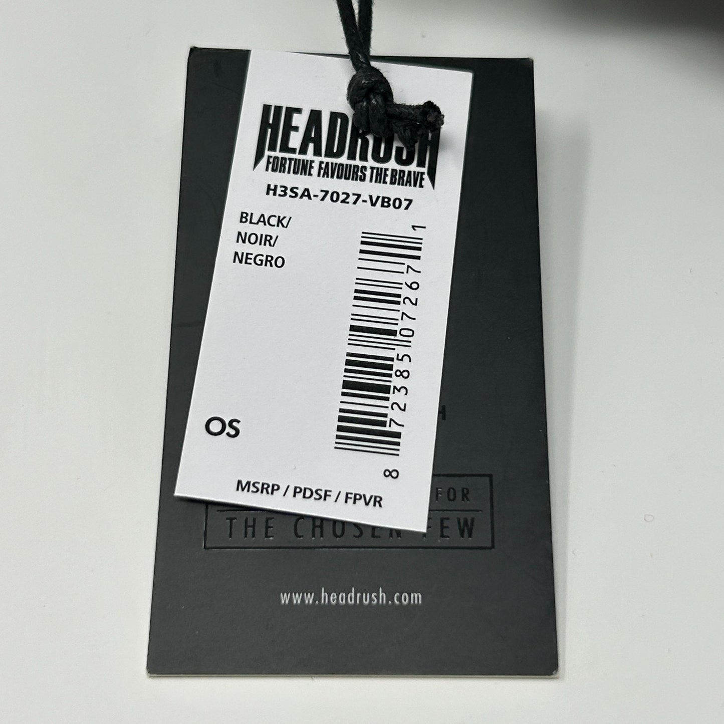 Headrush Brand Fortune Favors the Brave Hat Baseball Cap MMA Snapback Black - Neon Vintage