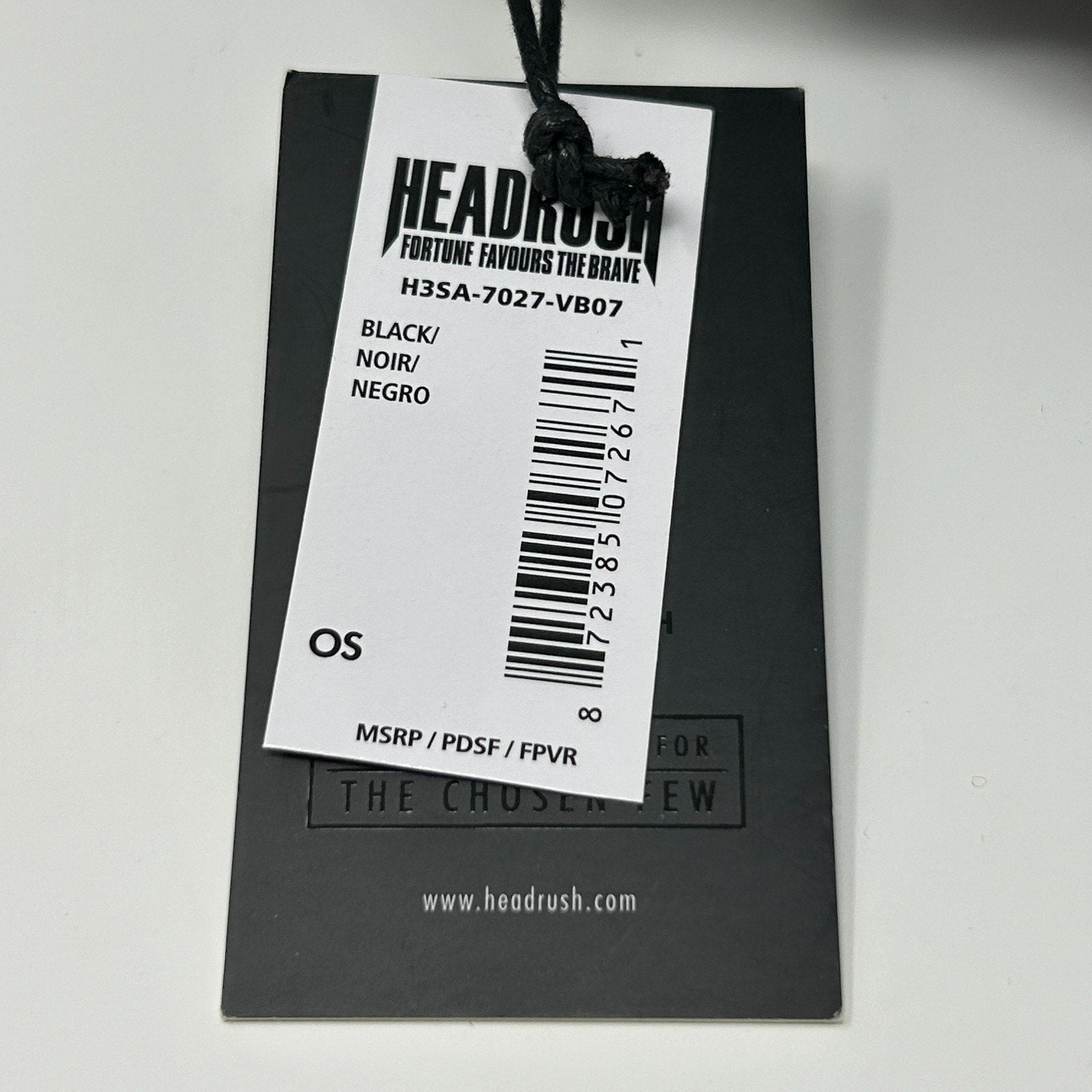 Headrush Brand Fortune Favors the Brave Hat Baseball Cap MMA Snapback Black - Neon Vintage