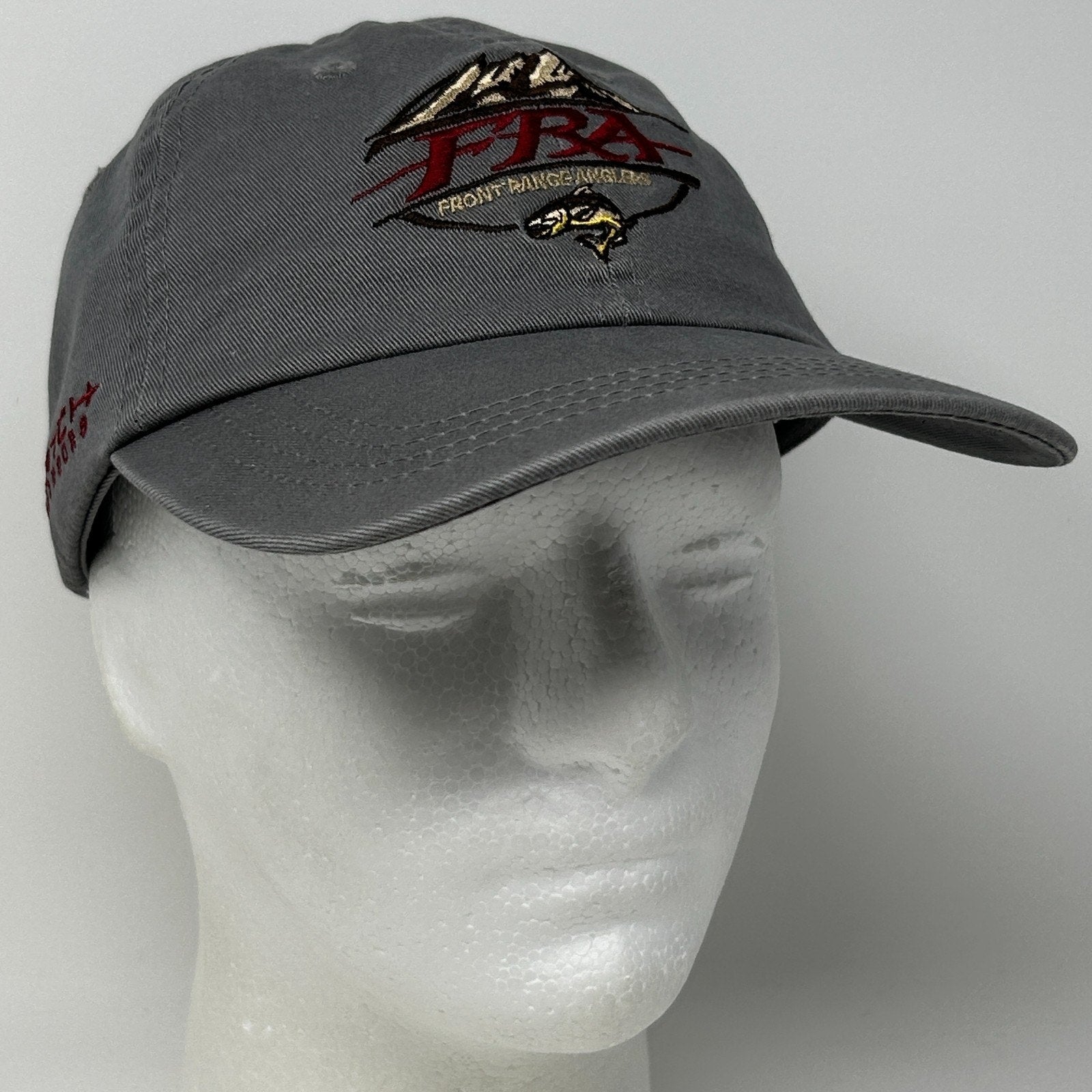 FRA Front Range Anglers Dad Hat Baseball Cap Fisherman Fishing Strapback Gray - Neon Vintage