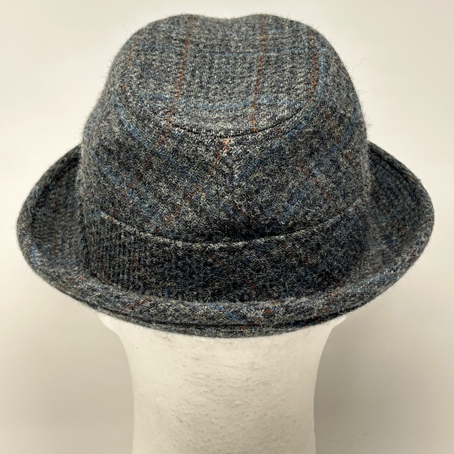 Vintage Matt Andrews Fedora Hat Mens 6 5/8 Gray Tweed Plaid 50s 60s