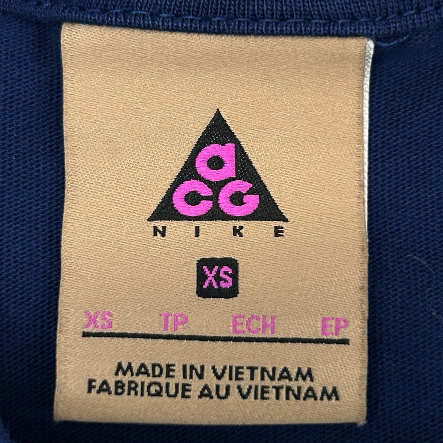 Nike ACG T Shirt All Conditions Gear Short Sleeve BQ7342-492 Blue XS X-Small