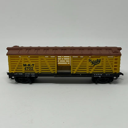 MKT The Katy HO Gauge Livestock Cattle Car Scale Model Train Life Like Yellow