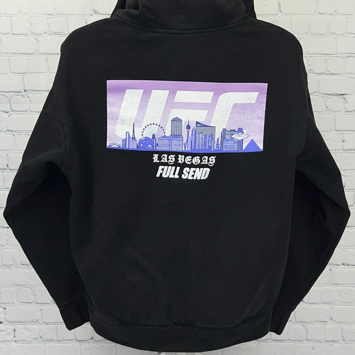 UFC x Full Send Las Vegas Skyline Black Hoodie Sweatshirt Nelk Boys XL X-Large