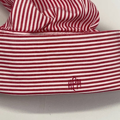 Hemrajani Brothers Dress Shirt 2XL XXL French Cuff Eyelet Collar Red Stripe